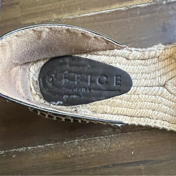 Oficce Studde Flat Espadrilles Black  Leather Sandals - Picture 10 of 12